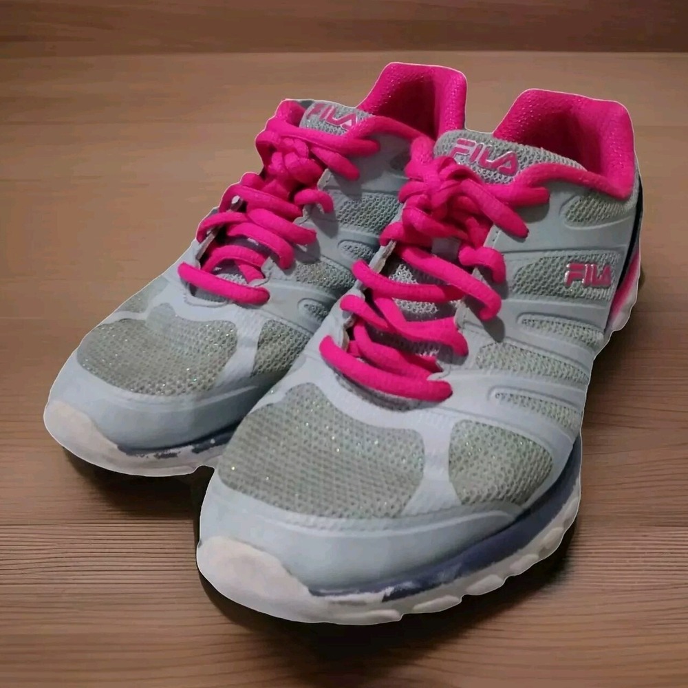 Fila Running Shoes Women Size 6 Grey Pink 3RM00409-258 Athletic Sneakers